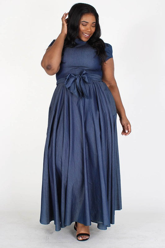 Denim Cap Sleeve Dress – Diva's Den Fashion, LLC