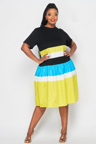 Multi Stripe Midi Dress – Diva's Den Fashion, LLC