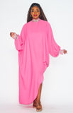 Pink Batwing Sheer Tunic