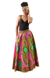 African Print Dashiki Maxi Skirt