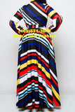 Dorcas 7080209-7 Horizontal Stripe Long Dress