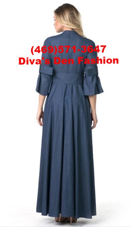 Denim Maxi Dress XL / Denim