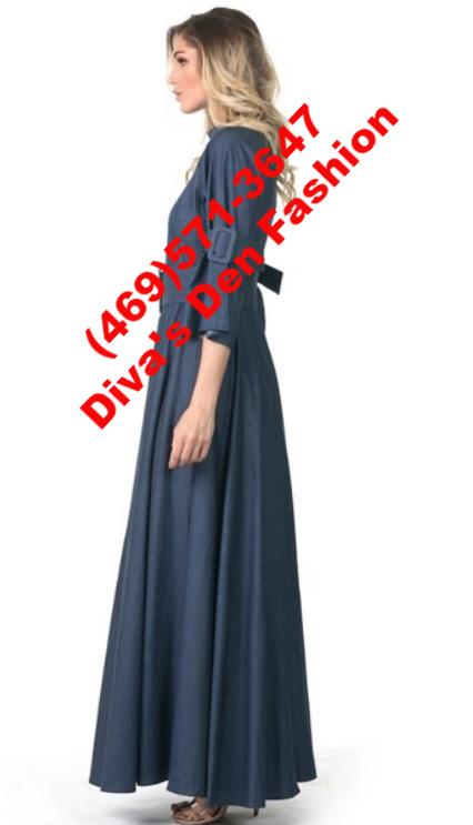 Denim Maxi Dress XL / Denim