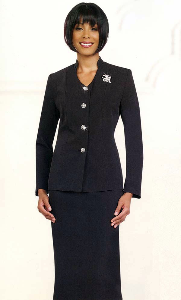 Ben Marc 78096-BLK Ladies Usher Suit for Church Black / 14 Ben Marc 78096-BLK Ladies Usher Suit for Church Black / 14