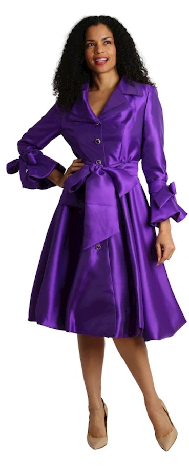 Bell Sleeve Dress 24 / Purple