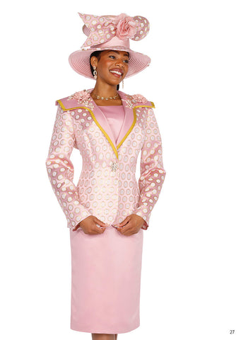 Elite Champagne 5814 pink skirt suit