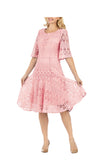 Giovanna D1541 pink lace dress