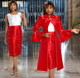 Donna Vinci 12014 silk look bell sleeve jacket dress