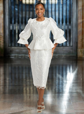 Donna Vinci 5791 lace skirt suit