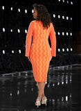 Donna Vinci Knit 13360 orange knit dress