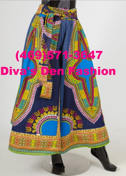 African Print Denim Dashiki Wide Leg Pant – Diva's Den Fashion, LLC