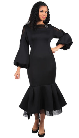 Diana 8659 black scuba dress