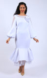Diana 8659 white scuba dress