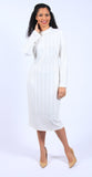 Diana 8703 ivory knit dress