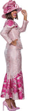Divine Queen 2073 pink skirt suit