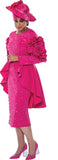 Dorinda Clark 4711 pink scuba skirt suit