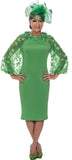 Dorinda Clark 4861 green scuba dress