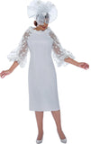 Dorinda Clark 4861 white scuba dress
