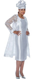 Dorinda Clark 4892 white lace jacket dress