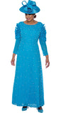 Dorinda Clark 4941 mesh maxi dress