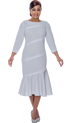 Dorinda Clark 4971 white mermaid scuba dress