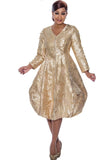Dorinda Clark 5051 gold bubble dress