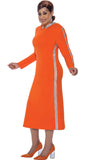 Dorinda Clark 5061 orange hooded dress