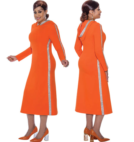 Dorinda Clark 5061 orange dress