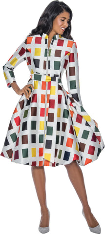 Dresses by Nubiano 751 multi colored balloon dress