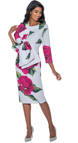 Dresses by Nubiano 821 floral print scuba dress
