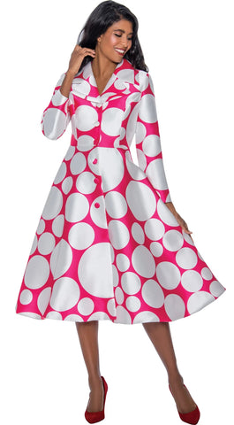 Dresses by Nubiano 871 button down polka dot dress