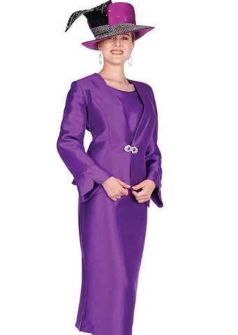 Elite Champagne 5673 purple skirt suit