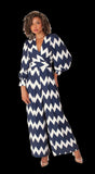 For Her NYC 81990 chevron print jumpsuit