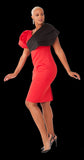 For Her NYC 82057 Red Scuba Dress