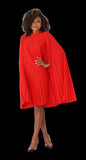 For Her NYC 82184 red pleated dress