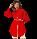 For Her NYC 82214 red blouse