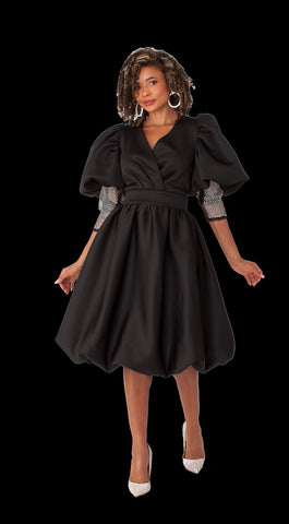 For Her NYC 82217 black scuba dress