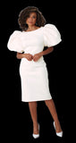 For Her NYC 8785 white scuba dress