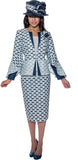 GMI 9813 print skirt suit
