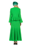 Giovanna 0943 green maxi skirt suit