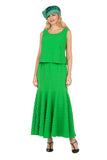 Giovanna 0943 green skirt suit