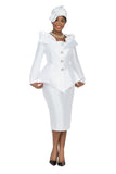 Giovanna 0962 white skirt suit