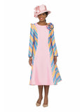 Giovanna D1560 pink puff sleeve dress