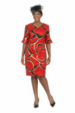 Giovanna D1615 red brocade dress