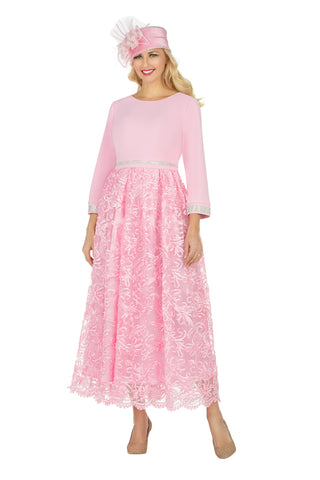 Giovanna D7208 Pink lace Dress
