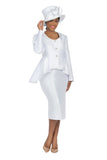Giovanna G1167 white skirt suit