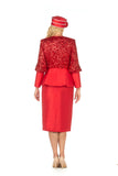 Giovanna G1171 red skirt suit