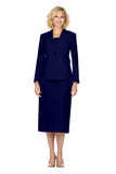 Giovanna 0710 navy skirt suit