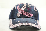 Breast Cancer Awareness Denim HOPE Hat