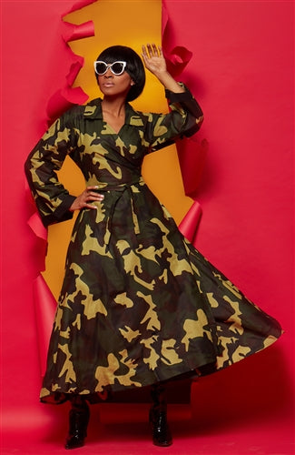 Camouflage Wrap Dress Camouflage Wrap Dress